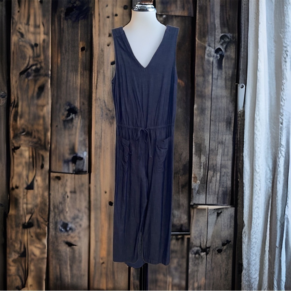 Denim Jumpsuit with cropped legs